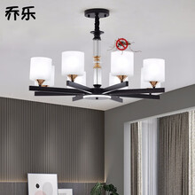 乔乐 北欧吊灯客厅灯 现代简约餐厅灯创意个性大气家用卧室灯 极简美式轻奢灯具防尘防虫别墅吊灯 8头（配送12W三色光源）适用10-18平