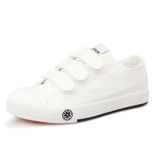 超市	
回力 Warrior 儿童校园小白鞋经典魔术贴帆布鞋男女童中大童透气运动休闲鞋 WZ-3325A 白色 31