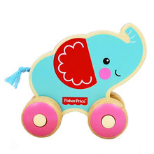 费雪（Fisher-Price） 小小动物推车木制新生婴儿学步车宝宝爬行认知学习玩具 FP1005小象