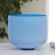 彩色水晶钵7-12英寸颂钵佛音碗瑜伽水晶音乐碗打通脉轮音疗碗喜马拉雅山雨乐器 8寸A调