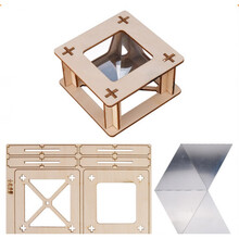 stem儿童玩具diy木制拼接思维科教智力开发动脑科学小制作 全息投影