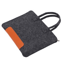 信发 TRNFA MZ-1803 手提毛毡文件袋笔记本电脑包 会议公文包档案收纳袋立体培训袋黑色