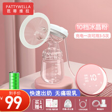 pattywella电动吸奶器全自动挤拔奶器吸乳器孕产妇产后拔奶器吸力大静音单边吸 充电-【锂电池+电动触摸屏】绿+5个储奶袋