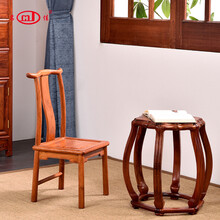 名佳红木家具缅甸花梨（学名：大果紫檀）小官帽椅 中式实木靠背椅 客厅换鞋休闲椅 古典小餐椅 小官帽椅 整装