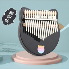 杉贝 SHANBEI 拇指琴卡林巴琴17音卡灵巴琴初学者五指琴kalimba乐器手指琴抖音同款 太空黑+全套配件