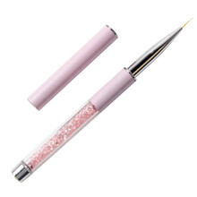 茹诗妮 美甲极细拉线笔11mm粉色装钻画图彩绘美甲笔指甲油画线条初学者用 11mm