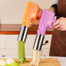 满得利 电动面条机 家用小型手持饸烙机压饸饹机面条枪 新型压面机 标准版/1个面桶/橙色/送量杯刷子