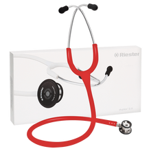 睿德Rieste儿科听诊器双头新生儿婴幼儿心肺呼吸音听诊jy 婴儿听诊器红色+原装膜片+耳塞