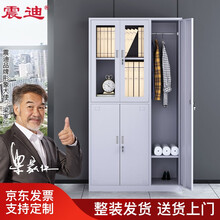 震迪文件更衣组合柜铁皮柜办公室资料柜DB984可定制企业款五门柜玻璃更衣柜