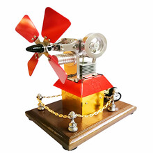 发动机模型16斜盘斯特林发动机模型内燃机科普教学生日礼物摆件玩具发动机模型 定制