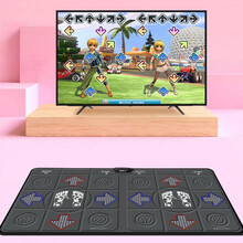 高配多功能跳舞毯家用双人无线电视电脑两用跳舞机体感游戏跑步 PU酷灰软体按摩