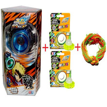 比赛专用金KK轴承 玄魔悠悠球火力少年王5yoyo球流焰冰魄 光子精灵S 童梦姿技能球 蓝玄魔+绳10根+绿炫光一对