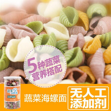 麦乐诗儿童蔬菜面无添加盐蔬菜营养面条剪粒粒碎碎宝宝儿童营养主食各种款式 蔬菜海螺面200g/罐 1罐装