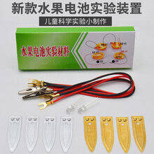 水果发电实验材料水果电池实验装置可乐发电源电池铜片锌片电极组装小学科学自制作led灯材料包学生物理发 新款水果电池【插销式】