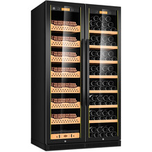 茄龙（CIGARLOONG）CL-180WM2大容量雪茄柜红酒柜智能恒温恒湿西班牙雪松木层架不锈钢 榉木雪茄红酒款黑钛金