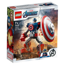 乐高 LEGO 超级英雄系列 复仇者联盟 早教 拼插积木 玩具 6-14岁 美国队长机甲 76168