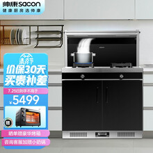 帅康（Sacon）集成灶一体灶 油烟机燃气灶套装 储物柜款 烟灶联动 自动清洗 GC221（液化气）