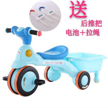 儿童扭扭车万向轮男宝宝摇摆车1-3-6岁滑滑玩具妞妞滑行溜溜车生日礼物抖音网红同款 浅蓝色+双人两用款+送坐垫礼包 音乐灯光+静音轮