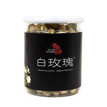 食路花语白玫瑰保加利亚晾晒苦水白玫瑰花茶甘肃兰州特产100g