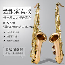 法国布兰琪【Blanche】降B调次中音萨克斯风管乐器 成人初学者考级专业演奏 BTS-580金铜材质