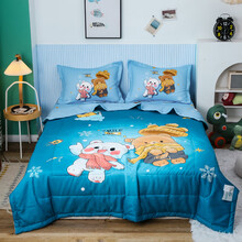 南极人家纺 儿童卡通大版夏被四件套 纯棉空调被全棉公主风夏凉被男孩女孩单双人床上用品 仰望星辰 2.0夏被四件套【2.0夏被+床单+枕套一对】