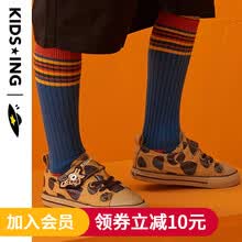 kidsing儿童帆布鞋 卡通动漫长颈鹿男童鞋宝宝鞋子女童小童板鞋 长颈鹿 5码-鞋内长13.5cm