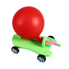 科学实验材料气球小车 DIY气球反冲力动力小车科技小制作四年级科学课实验手工发明材料 反冲力小车