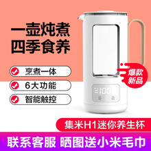 小米有品集米养生壶煮茶器壶蒸茶器电水壶热水壶烧水壶电旅行便携迷你玻璃花茶壶黑茶热牛奶煮粥电炖杯 优雅白【晒图有礼】