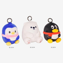 腾讯QQ周边QQfamily毛绒公仔 萌新系列短鹅联萌 萌新系列挂件套装