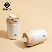 Hero轻影随手咖啡杯便携吸管杯保温保冷不锈钢运动水杯户外 白色