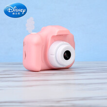 迪士尼 儿童相机玩具可拍照可打印彩色仿真数码照相机女孩男孩小单反高清生日礼物抖音网红同款 粉色200万像素裸机版+无内存卡