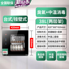 好太太消毒柜家用小型立式迷你高温不锈钢桌面茶杯挂壁式消毒碗柜OL 臭氧款38升单门+触摸+中温消毒 台式