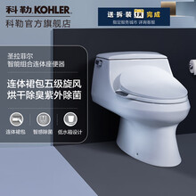 科勒马桶圣拉菲尔五级旋风连体马桶浴室马桶坐便器智能马桶盖组合智能一体机 300坑距马桶3722T+盖板4107T