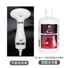 宠物吹风拉毛吹风梳狗狗拉毛机一体吹风机泰迪吹毛梳美容专用 【象牙白】+品牌沐浴露