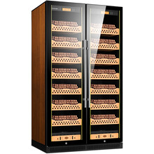 富客（FUKE）FK-188CW2智能恒温恒湿雪茄柜家用大容量双门一体红酒柜冷藏冰吧  棕色 雪松木裸养款