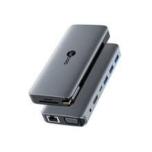 联想Lecoo Type-C扩展坞苹果macbook华为笔记本手机投屏hdmi转接器分线器PD网口读卡iPadPro拓展坞LKC1311H
