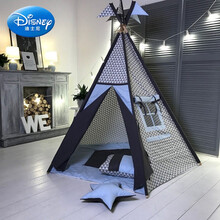 迪士尼（Disney） 儿童小帐篷游戏屋北欧室内男孩宝宝玩具屋印第安女孩家用公主房子六一生日礼物 几何帐篷+1.2m垫子 送星灯+云朵+抱枕