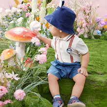 英氏21夏款男宝宝短袖翻领连体衣哈衣爬服YRHBJ21080A01 HBJ21210 YRHBJ21080A01 73cm