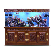 舞万花实木鱼缸中式鱼缸 实木水族箱龙鱼缸底柜 二米底滤专配