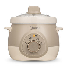 美的 电炖锅炖盅煲汤锅小家用陶瓷手动婴儿辅食煮粥锅保温DG15E101 浅棕色