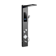 皇帝森直角集成热水器一体式家用智能恒温即热式电热水器洗澡淋浴屏淋浴器 T02- 高钛黑