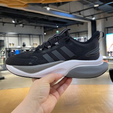 阿迪达斯 （adidas）运动鞋男鞋2025春季新款阿尔法轻便休闲鞋缓震透气舒适跑步鞋 HP6144黑白配色 40 (245mm)