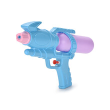 儿童水枪玩具免抽拉式打气喷水高压呲水抢小男女孩打水仗网红神器 29cm蓝色两个