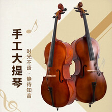 手工初学者入门儿童成人练习考级专业级大提琴毕业季礼物定制 升级版考级哑光1/2身高135-CM-145CM