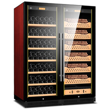 茄龙 （CIGARLOONG） CL-168CW1智能恒温恒温雪茄柜保湿柜双拼恒温红酒柜家用茶叶柜 榉木雪茄红酒款-红色