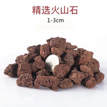 鹿骆宠具火山岩火山石鱼缸水族滤材高效培鹦鹉罗汉起头发财鱼增色珊瑚石 三斤红色火山石【1-3cm】