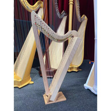 竖琴26弦扮键竖琴，怀抱竖琴背带竖琴便携式竖琴，竖琴 原木色