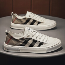 恤心男鞋子男夏秋季新款冰丝帆布鞋男士休闲鞋靴韩版百搭潮流透气小白鞋运动学生平板鞋男潮鞋男生增高布鞋 YJ551白灰色 41