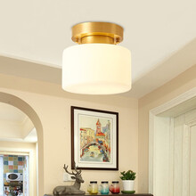 画宇 美式全铜吸顶灯星星走廊过道灯现代简约阳台灯创意个性入户玄关灯 F款吸顶《送LED光源》