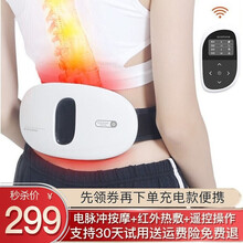 舒思盾腰部按摩器腰椎腰间盘突出腰肌劳损按摩仪腰突加热红光脉冲刺激老人家用充电款腹部热敷腰疼腰痛 充电无线遥控款